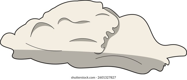 The Illustration of hand drawing of Cloud.