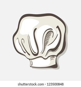 Illustration of hand drawn chef hat