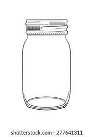 Illustration Of Hand Drawn Doodle Jar Isolated On White Background