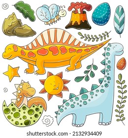 Illustration in hand drawn style. Children's drawings for your design