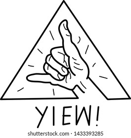 illustration of hand flat design