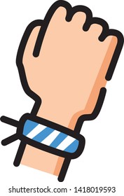 illustration of hand flat icon
