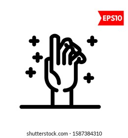 illustration of hand flat icon