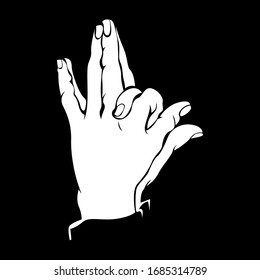ilustración de icono plano de mano