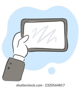una ilustración de gestos manuales.