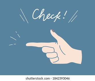 Illustration of hand gestures representing checks, confirmations, attention, etc.