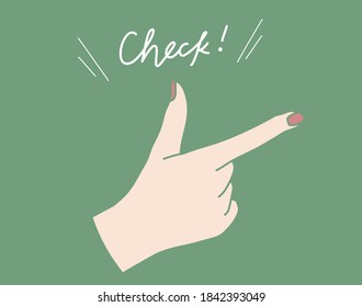 Illustration of hand gestures representing checks, confirmations, attention, etc.