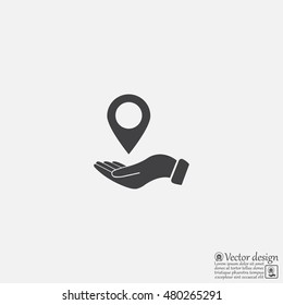 Illustration of a hand giving a map mark