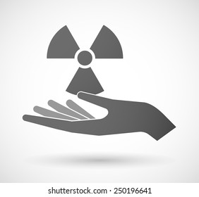 Illustration of a hand giving a radio activity sign