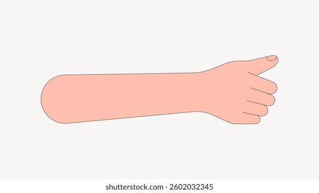 Illustration of a hand giving a thumbs-up. The hand is light-skinned, with a simple, cartoon style. Thumbs-up gesture is clear, showing positivity and approval. Minimal illustration vector.