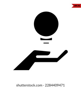 illustration of hand glyph icon 