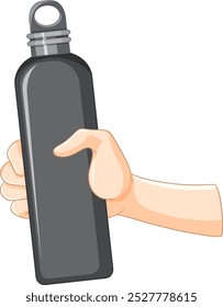 Illustration of a hand gripping a bottle