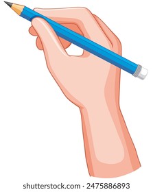 Illustration of a hand gripping a pencil