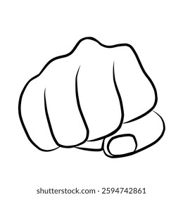 illustration of a hand in a high five or punching pose