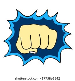 illustration of hand hitting making broken
