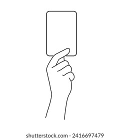 Illustration of a hand holding out a card