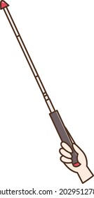 Ilustración de una mano con un puntero