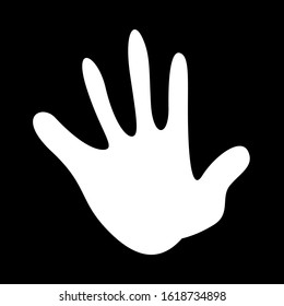 illustration of hand icon, sticker,tshirt print, vector illustration