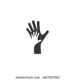 Illustration Hand Icons Isolated Black and White Vector