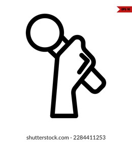 illustration of hand line icon 
