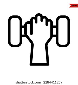 illustration of hand line icon 