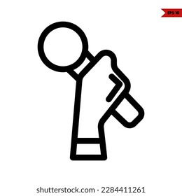 illustration of hand line icon 