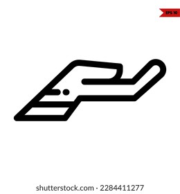 illustration of hand line icon 