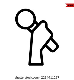 illustration of hand line icon 