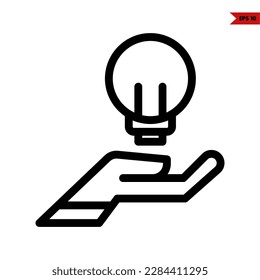 illustration of hand line icon 