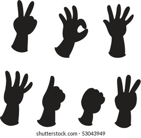 ilustración de la mano en un fondo blanco