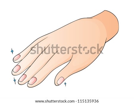 illustration of a hand on a white background