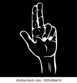 Ilustración del diseño de Hand Peace
