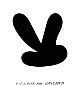 illustration of the hand of peace symbol