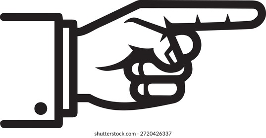Illustration of a hand pointing to the right