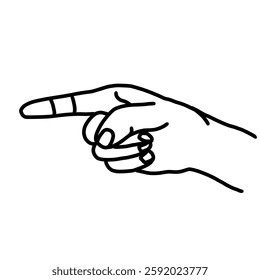 illustration of a hand pointing at something or a direction