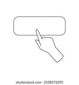 Ilustración de una mano presionando un Botón