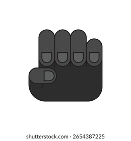 Ilustração mão perfurar gorila design exclusivo