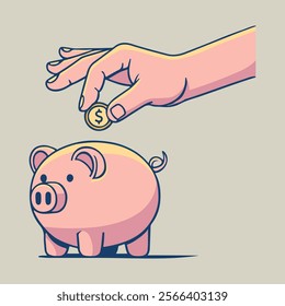 illustration of a hand saving money