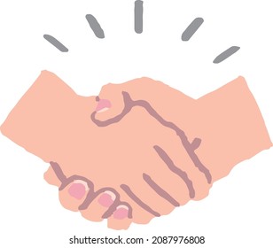 Illustration of a hand shaking hands