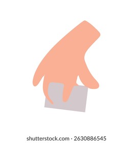 illustration of hand shape holding spoon in different style. twirling spoon