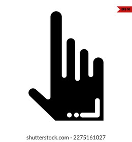 illustration of hand sign glyph icon