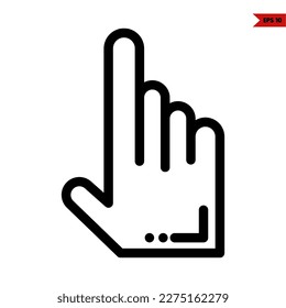 illustration of hand sign line icon