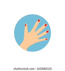 Illustration hand sign logo vector icon illustration