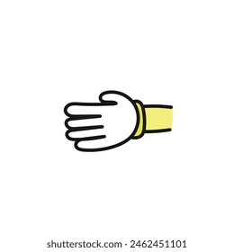 Illustration Hand einfach mit leerem Hintergrund