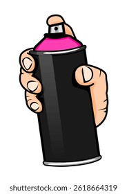 Illustration of a hand with spray
