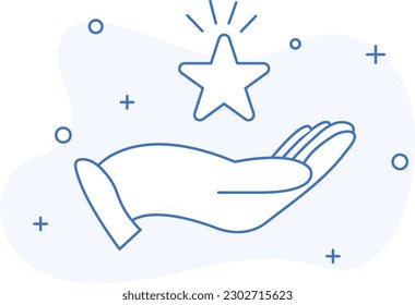 Illustration eines Handsterns