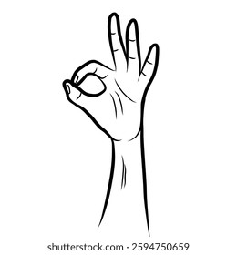 illustration of hand symbolizing okay