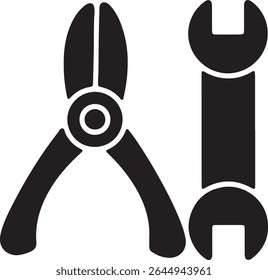 Illustration of hand tools, including pliers and a wrench. The image is likely associated with maintenance or construction categories.