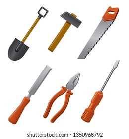illustration of the hand tools for work