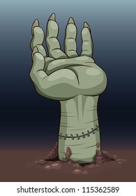 illustration of hand zombie. Vector